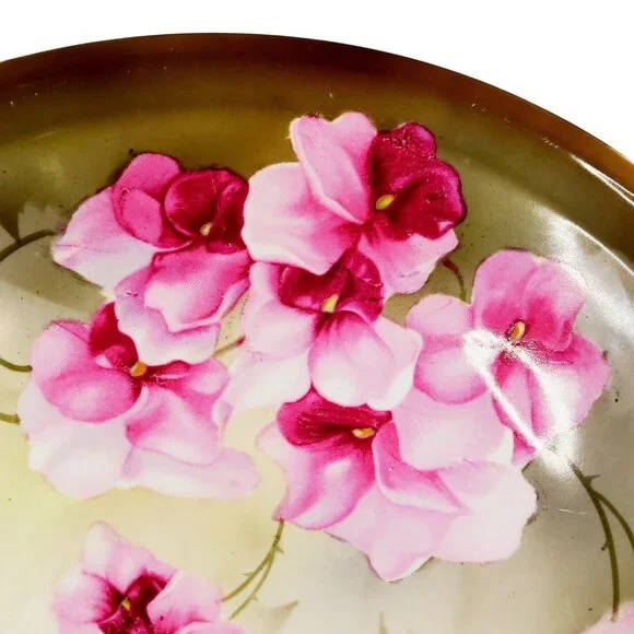 RS Germany Porcelain Serving Bowl – Roses, Gold Rim, Antique Schlegelmilch - Picture 4 of 6